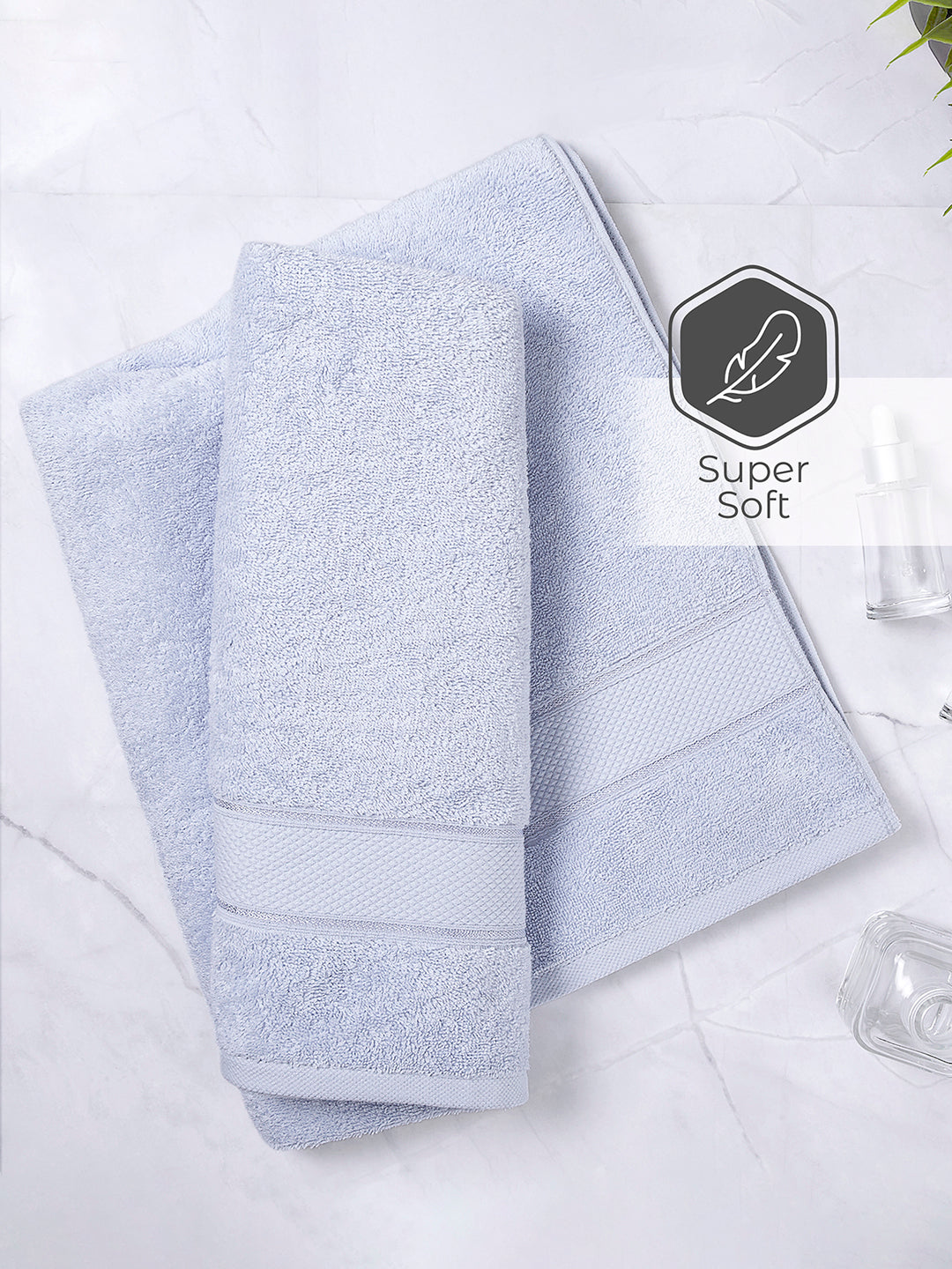 Luxe Loom 100% Cotton 550 GSM Bath Towel - Country Air (Light Blue)