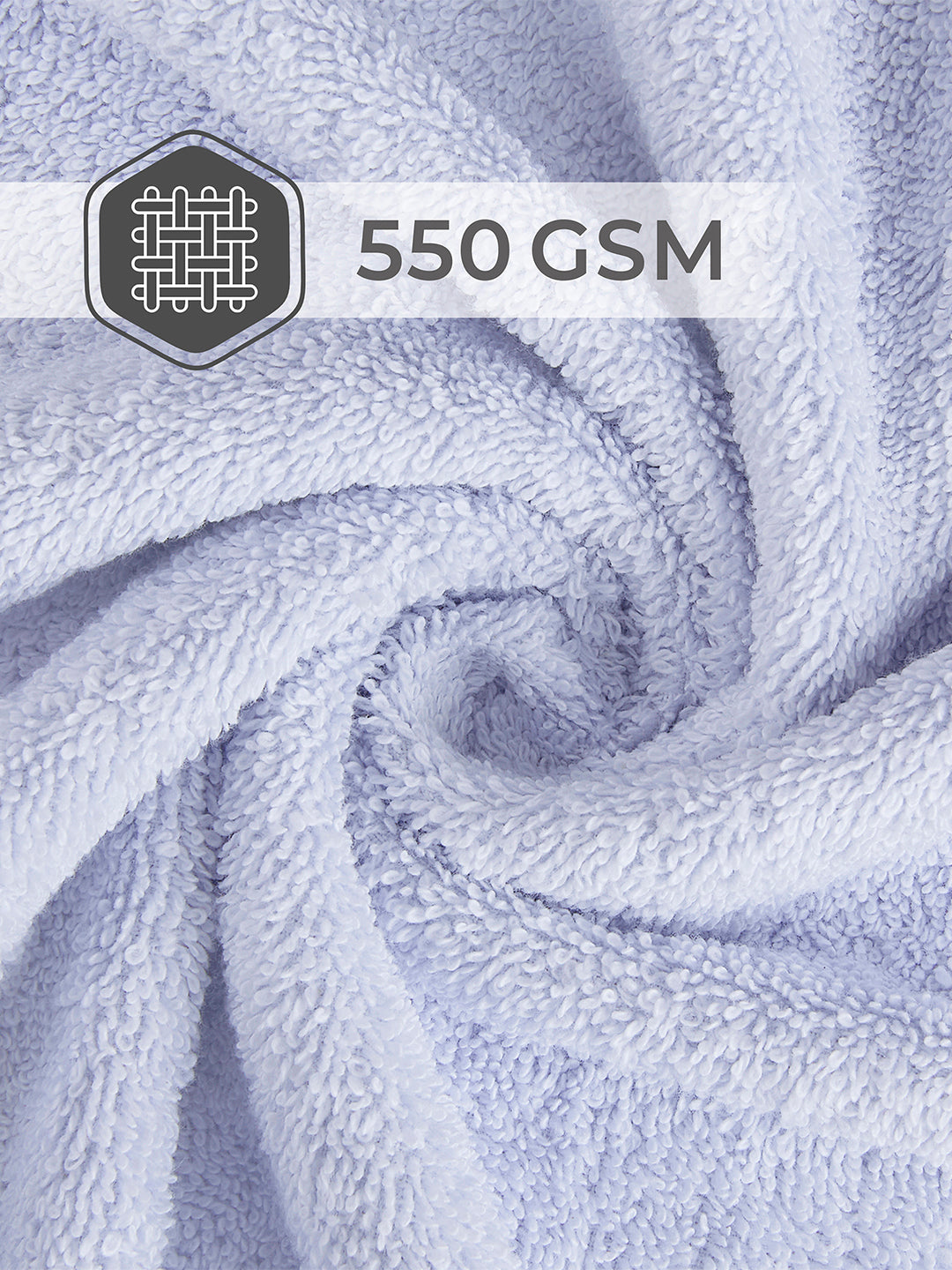 Luxe Loom 100% Cotton 550 GSM Bath Towel - Country Air (Light Blue)