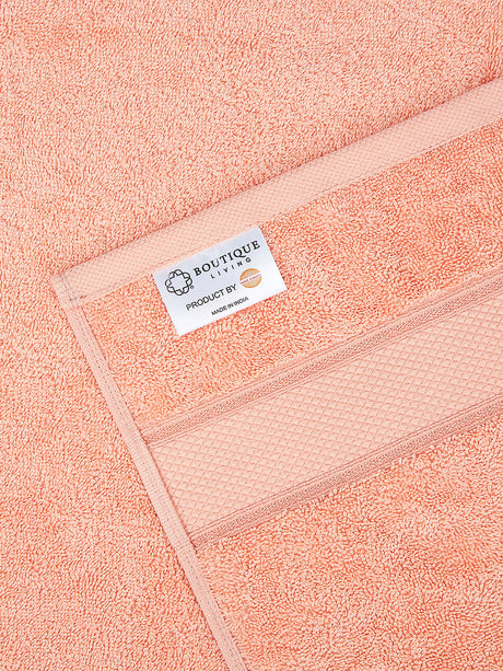 Luxe Loom 100% Cotton 550 GSM Bath Towel - Peach