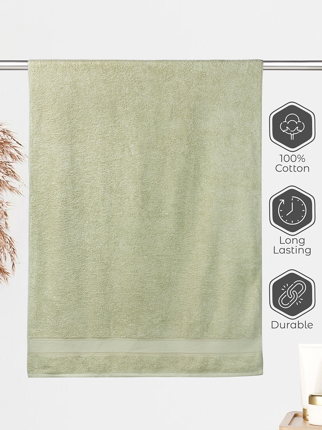 Luxe Loom 100% Cotton 550 GSM Bath Towel - Green