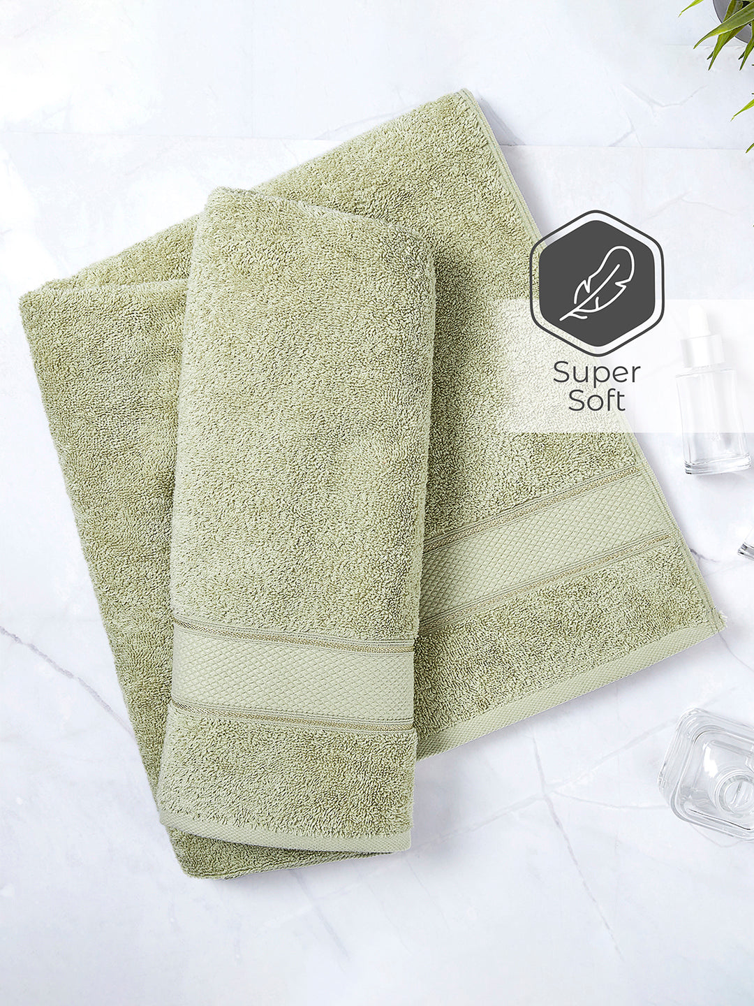 Luxe Loom 100% Cotton 550 GSM Bath Towel - Green
