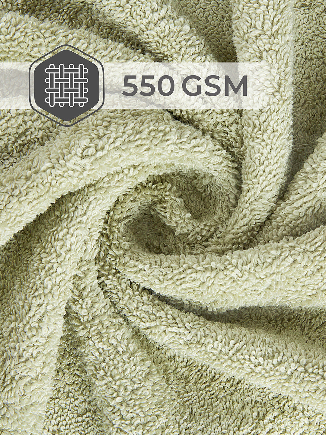 Luxe Loom 100% Cotton 550 GSM Bath Towel - Green