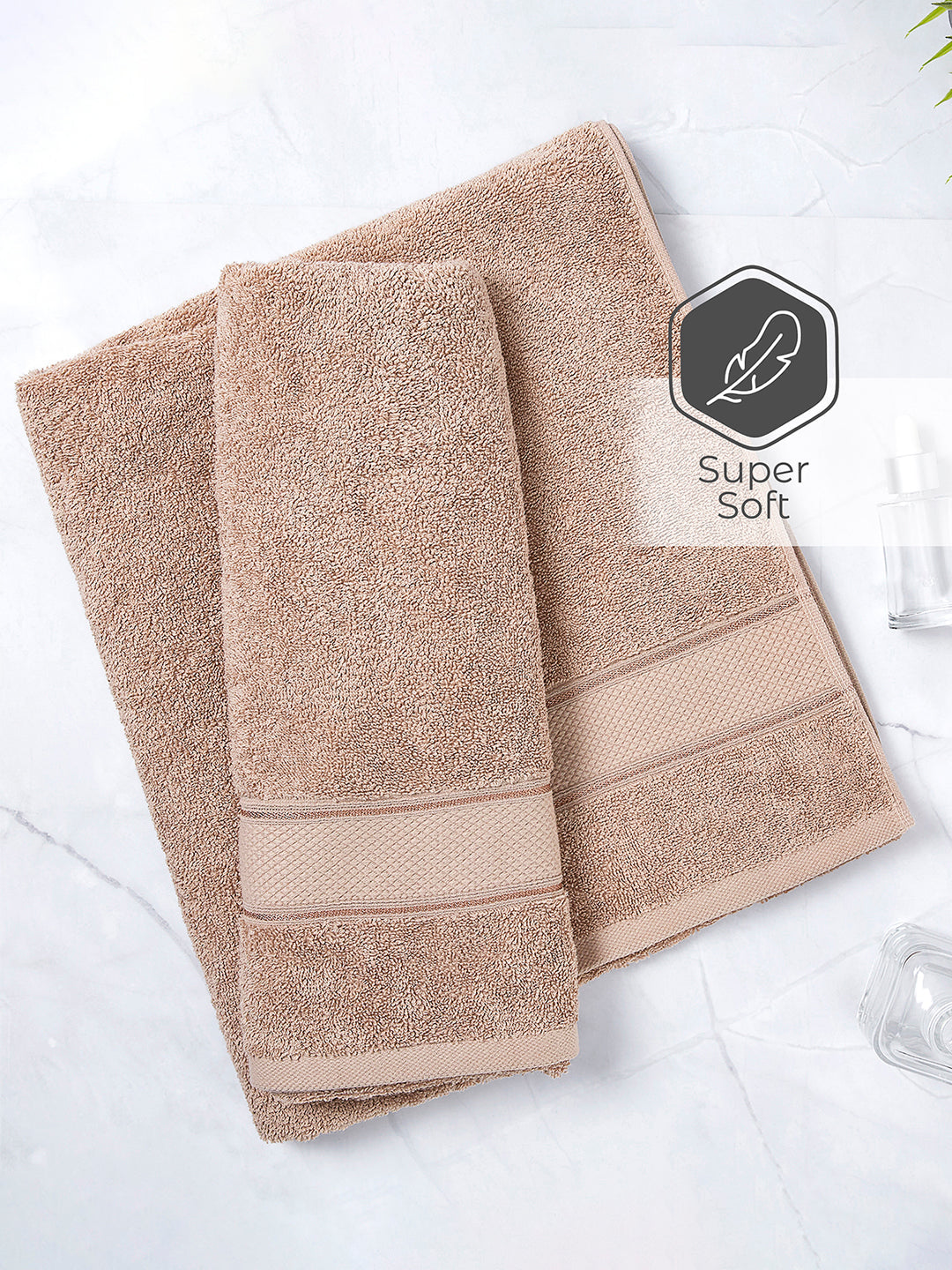 Luxe Loom 100% Cotton 550 GSM Bath Towel - Brown Rush