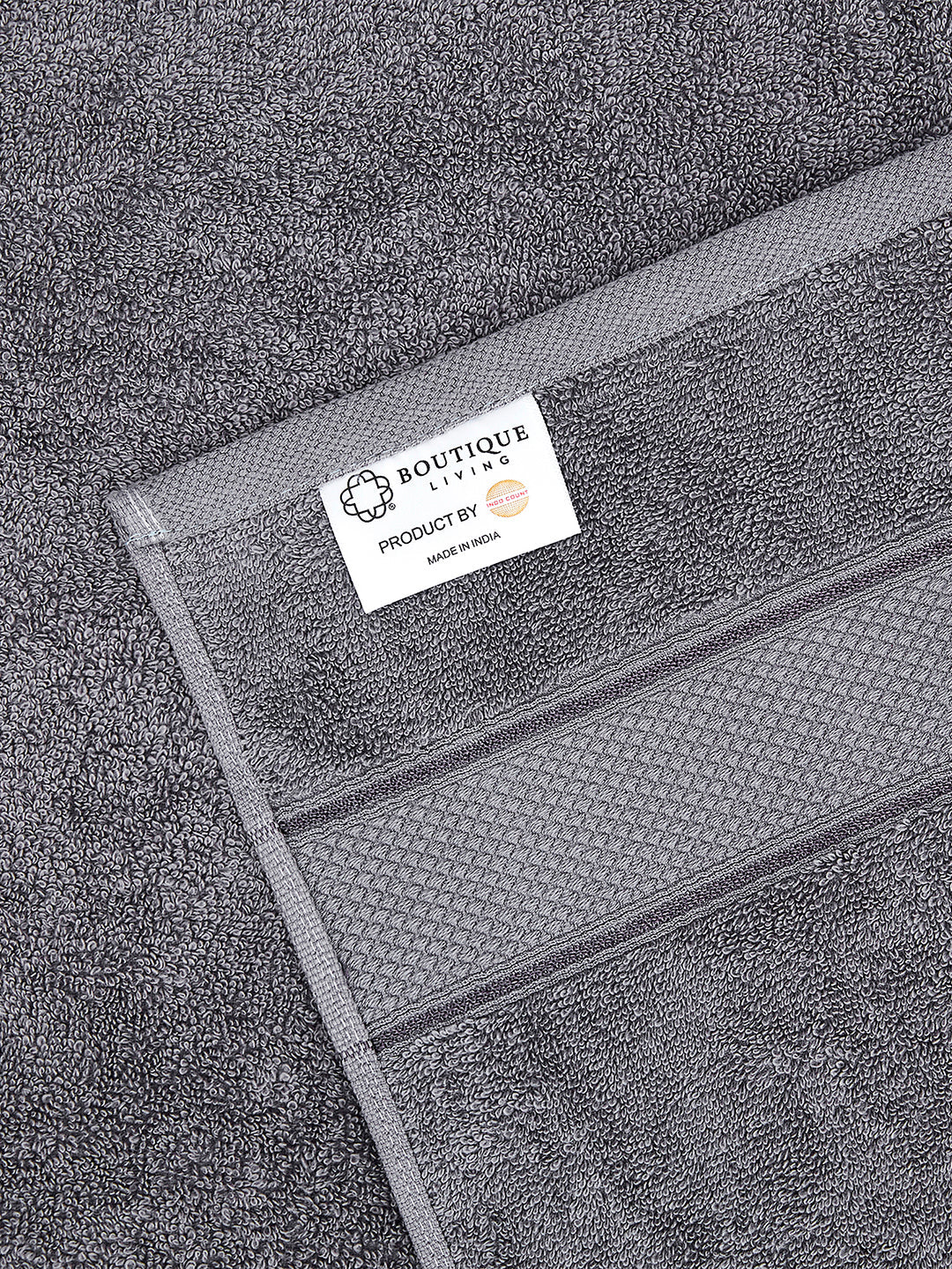 Luxe Loom 100% Cotton 550 GSM Bath Towel - Grey Beauty