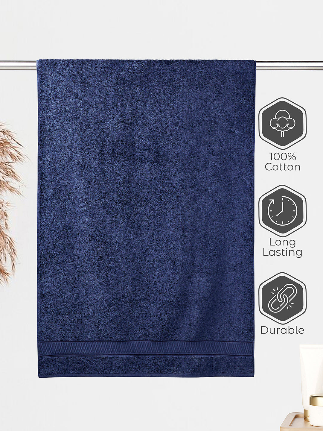 Luxe Loom 100% Cotton 550 GSM Bath Towel - Blue Sail
