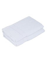 100% Cotton 550 GSM White Hand Towels, Luxe Loom Collection (Pack of 2)