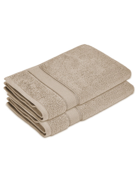 100% Cotton 550 GSM Grey Hand Towels, Luxe Loom Collection (Pack of 2)
