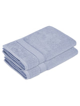 100% Cotton 550 GSM Light Blue Hand Towels, Luxe Loom Collection (Pack of 2)
