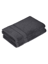 100% Cotton 550 GSM Grey Hand Towels, Luxe Loom Collection (Pack of 2)