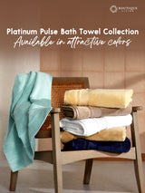 Platinum Pulse 100% Cotton 625 GSM Bath Towel - Brazilian Sand (Brown) (Pack of 1)