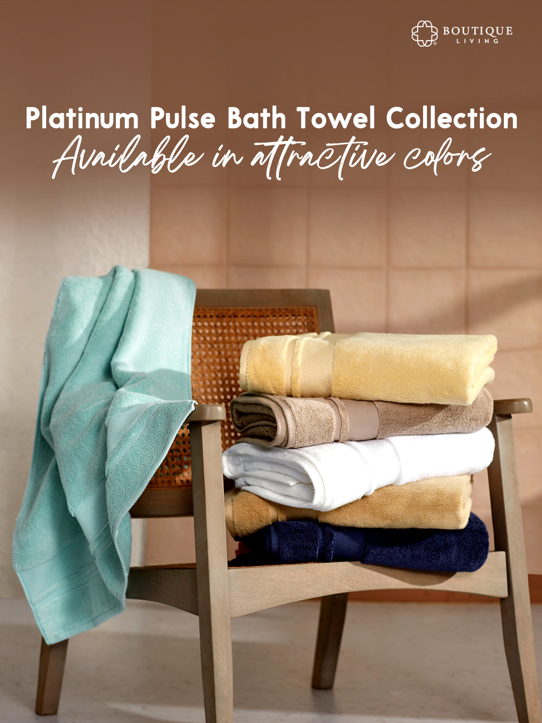 Platinum Pulse 100% Cotton 625 GSM Bath Towel - Grey Mushroom (Pack of 1)