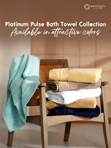 Platinum Pulse 100% Cotton 625 GSM Bath Towel - Grey Mushroom (Pack of 1)