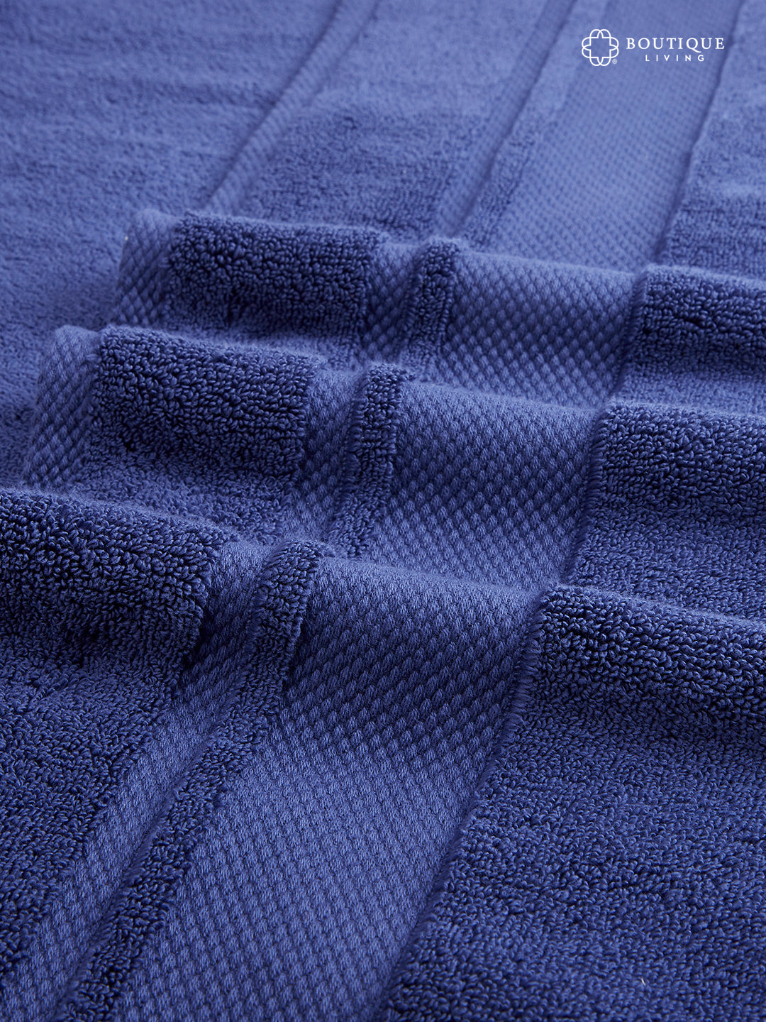 Platinum Pulse 100% Cotton 625 GSM Bath Towel - Navy Blue (Pack of 1)