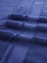 Platinum Pulse 100% Cotton 625 GSM Bath Towel - Navy Blue (Pack of 1)