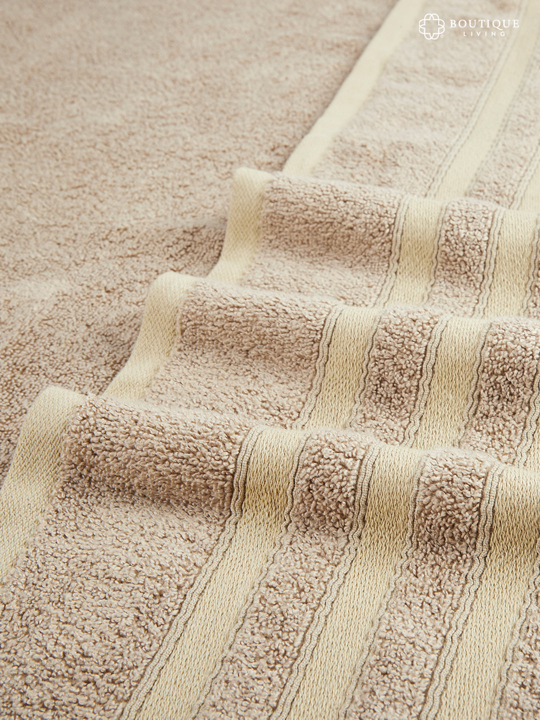 Zen Living Cotton Bamboo 550 GSM Bath Towel - Safari (Beige) (Pack of 1)