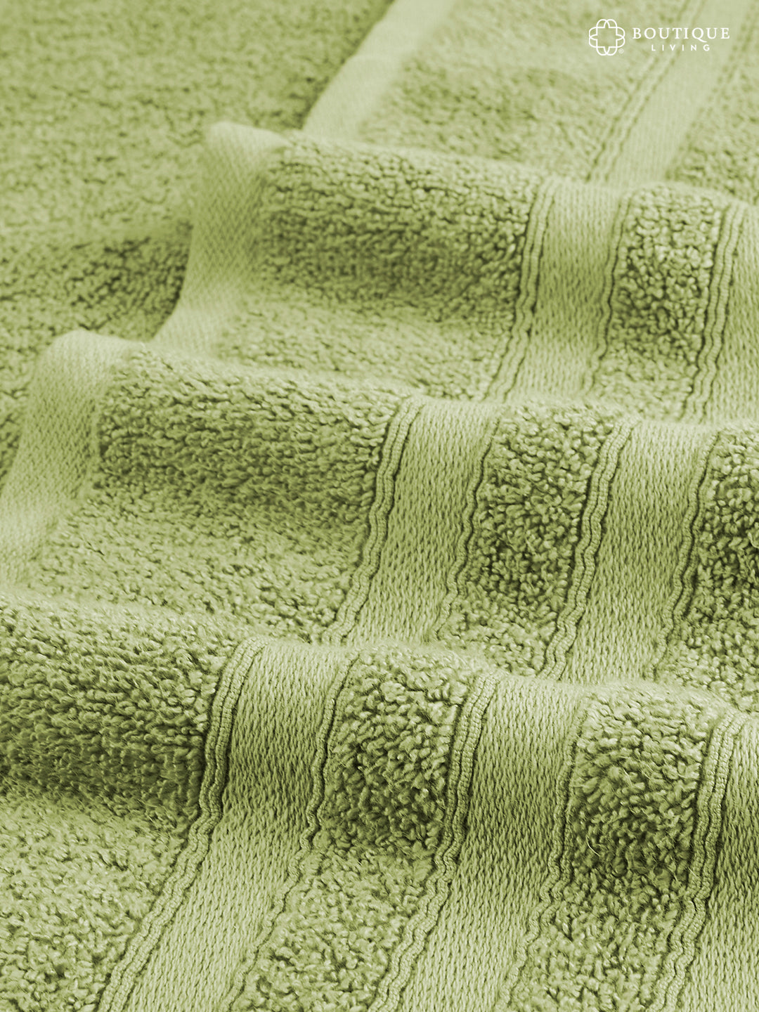 Zen Living Cotton Bamboo 550 GSM Bath Towel - Green (Pack of 1)