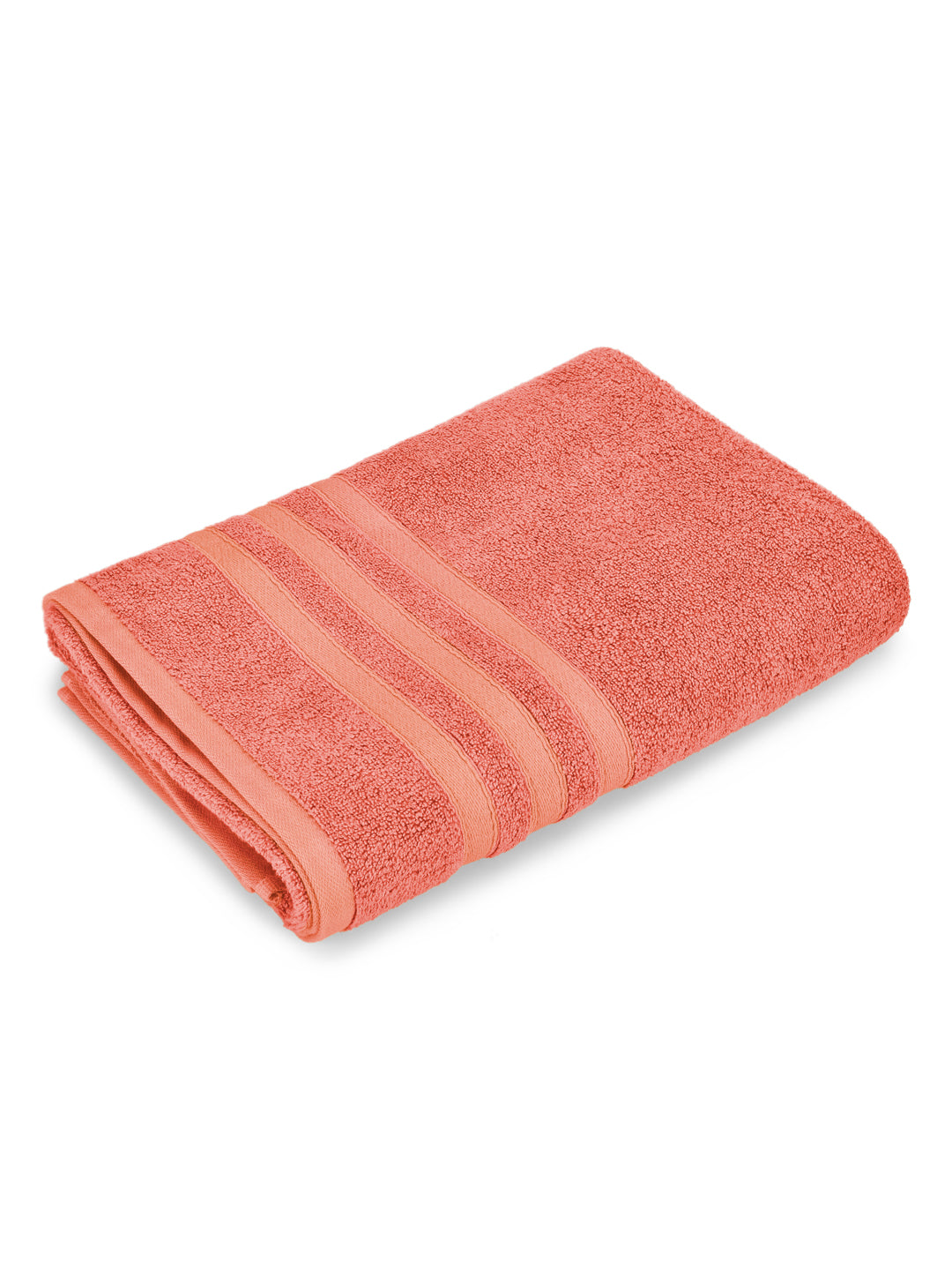 Zen Living Cotton Bamboo 550 GSM Bath Towel - Dark Dahlia (Peach) (Pack of 1)