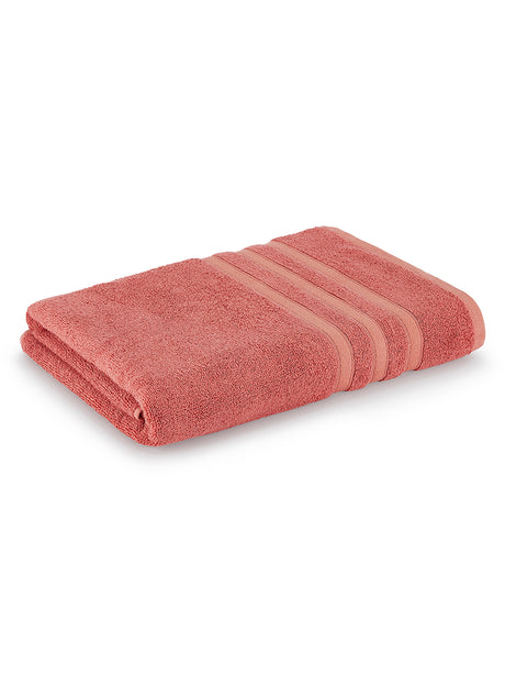 Zen Living Cotton Bamboo 550 GSM Bath Towel - Dark Dahlia (Peach)