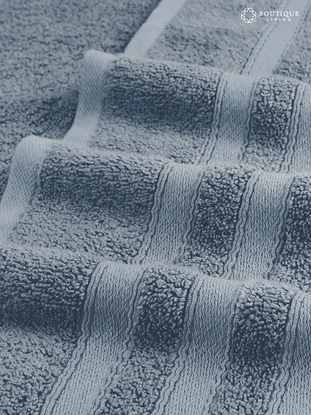 Zen Living Cotton Bamboo 550 GSM Bath Towel - Blue Dawn (Pack of 1)