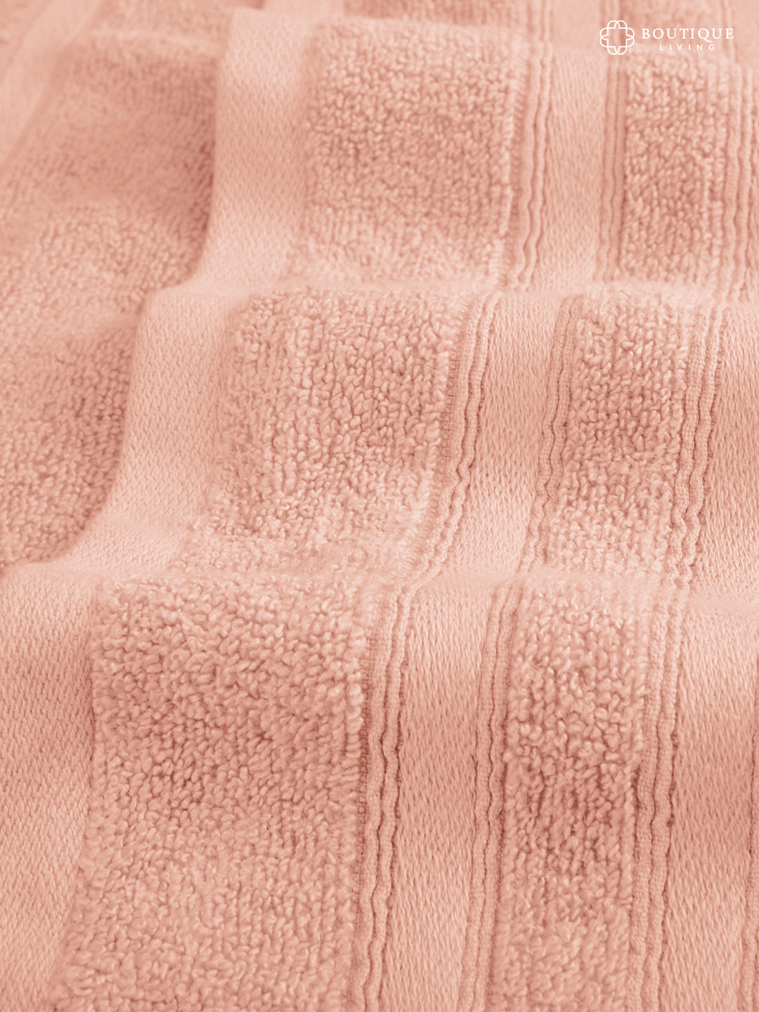 Zen Living Cotton Bamboo 550 GSM Pink Hand Towels (Pack of 2) - Zero Twisted Technology
