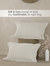Cottage Garden 100% Cotton 300 TC King Bedsheet with 2 Pillow Covers - Grey Printed