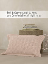 Cottage Garden 100% Cotton 300 TC Single Bedsheet with 1 Pillow Cover - White Geometrical Print