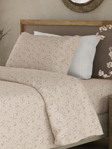 Cottage Garden 100% Cotton 300 TC Single Bedsheet with 1 Pillow Cover - Purple Floral