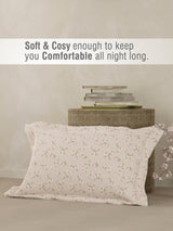 Cottage Garden 100% Cotton 300 TC Single Bedsheet with 1 Pillow Cover - Purple Floral