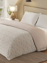 Cottage Garden 100% Cotton 300 TC Grey Printed Double Reversible Comforter - Pack of 1 (108 L x 90 W inches)