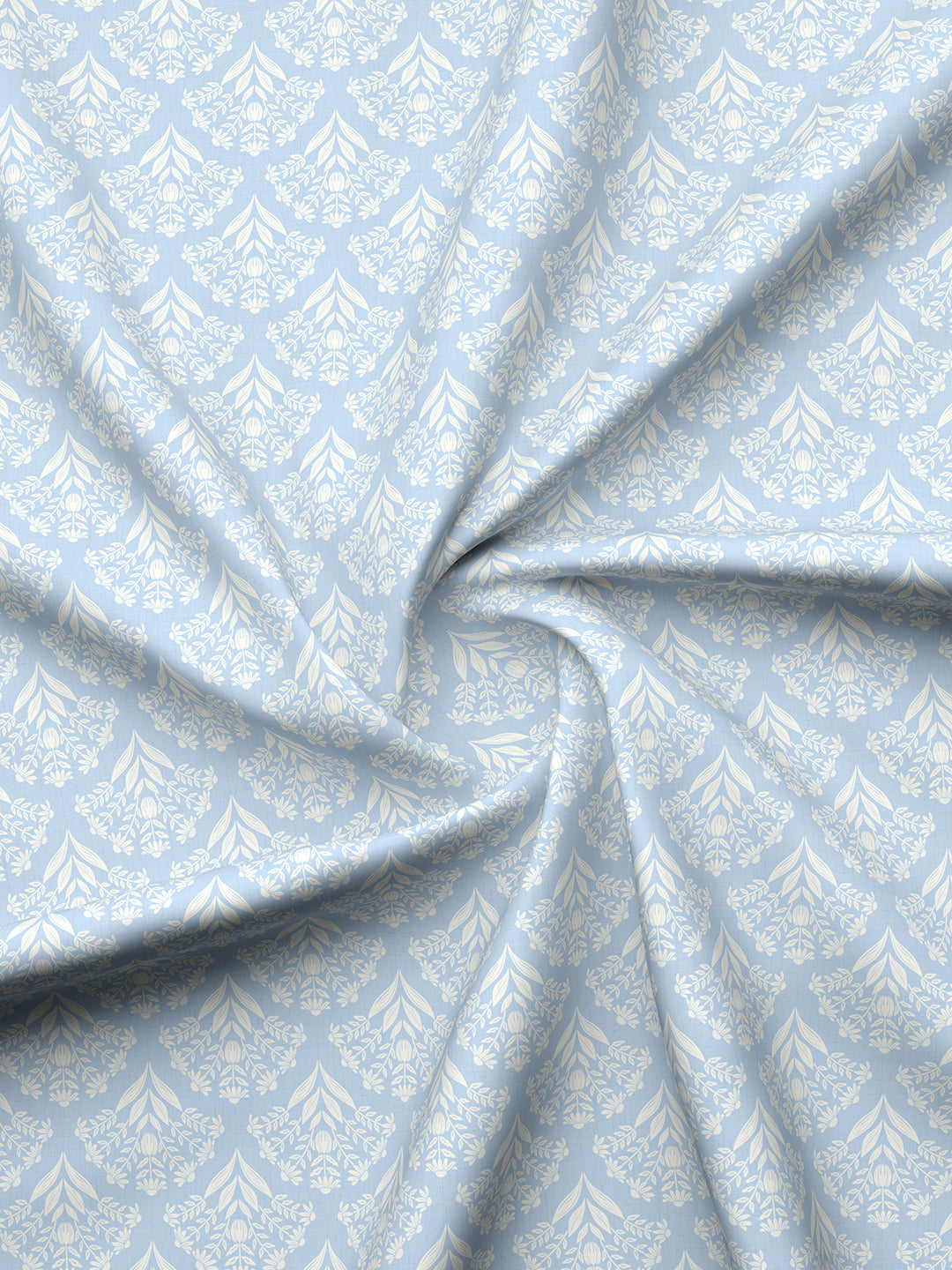 Cottage Garden 100% Cotton 300 TC Blue & Beige Printed Double Reversible Comforter - Pack of 1 (108 L x 90 W inches)