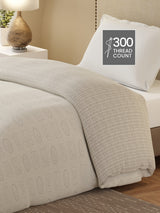 Cottage Garden 100% Cotton 300 TC White & Grey Printed Single Reversible Comforter - Pack of 1 (88 L x 60 W inches)