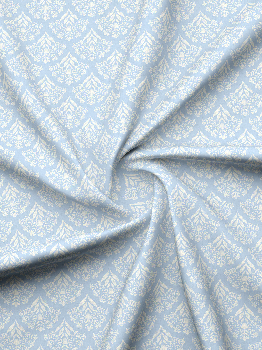 Cottage Garden 100% Cotton 300 TC Blue & Beige Printed Single Reversible Comforter - Pack of 1 (88 L x 60 W inches)