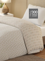 Cottage Garden 100% Cotton 300 TC Grey & White Printed Single Reversible Comforter - Pack of 1 (88 L x 60 W inches)