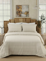 Gardenia Augusta 100% Cotton 300 TC White Digitally Printed Super King Bedsheet with 2 Pillow Covers