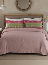 Heritage Walk 100% Egyptian Cotton 200 TC Pink Ethnic Print King Bedsheet with 2 Pillow Covers