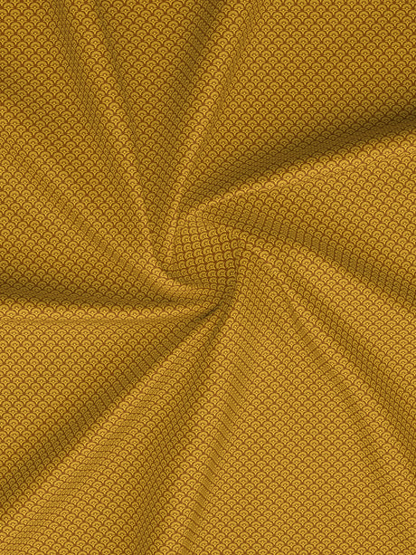 Heritage Walk 100% Egyptian Cotton 200 TC Yellow Ethnic Print King Bedsheet with 2 Pillow Covers