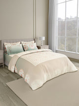 100% Cotton 800 TC King Bedsheet Set, Grey Digitally Printed, Platinum Pulse Collection, Meenakari Design Prints