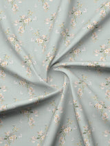 Gardenia Augusta 100% Cotton 300 TC Yellow & Grey Digital Floral Print King Bedsheet with 2 Pillow Covers