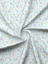 Gardenia Augusta 100% Cotton 300 TC Blue Digital Floral Print King Bedsheet with 2 Pillow Covers