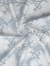 Valatia 100% Cotton 200 TC Single Bedsheet with 1 Pillow Cover - Blue Floral