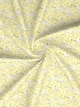Valatia 100% Cotton 200 TC Single Bedsheet with 1 Pillow Cover - Yellow Floral
