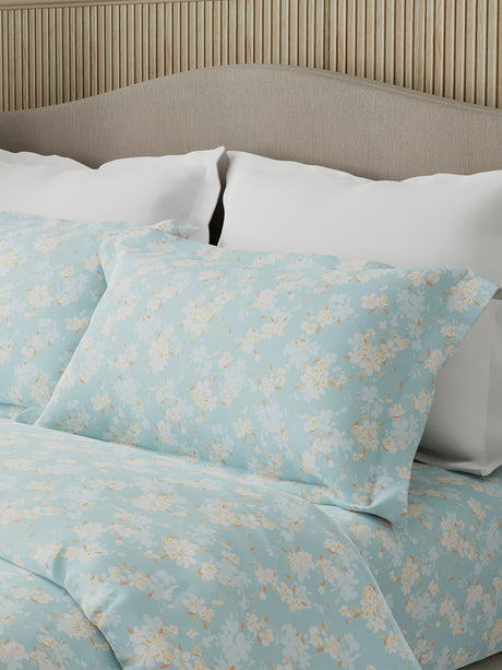 Nature Bouquet 100% Cotton 300 TC King Bedsheet with 2 Pillow Covers | Floral Fragrance Bedsheet Set
