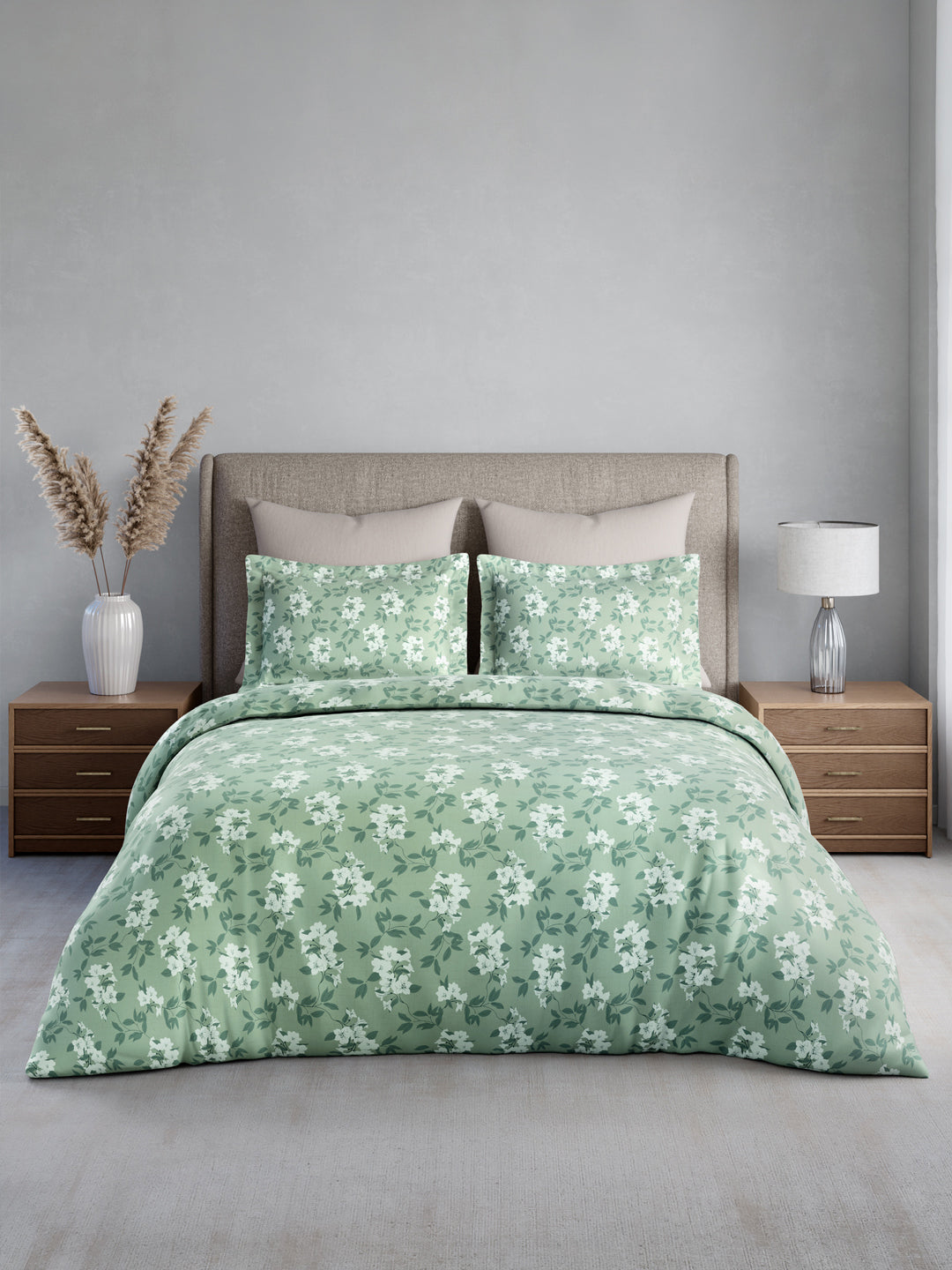 Nature Bouquet 100% Cotton 300 TC King Bedsheet with 2 Pillow Covers | Floral Fragrance Bedsheet Set