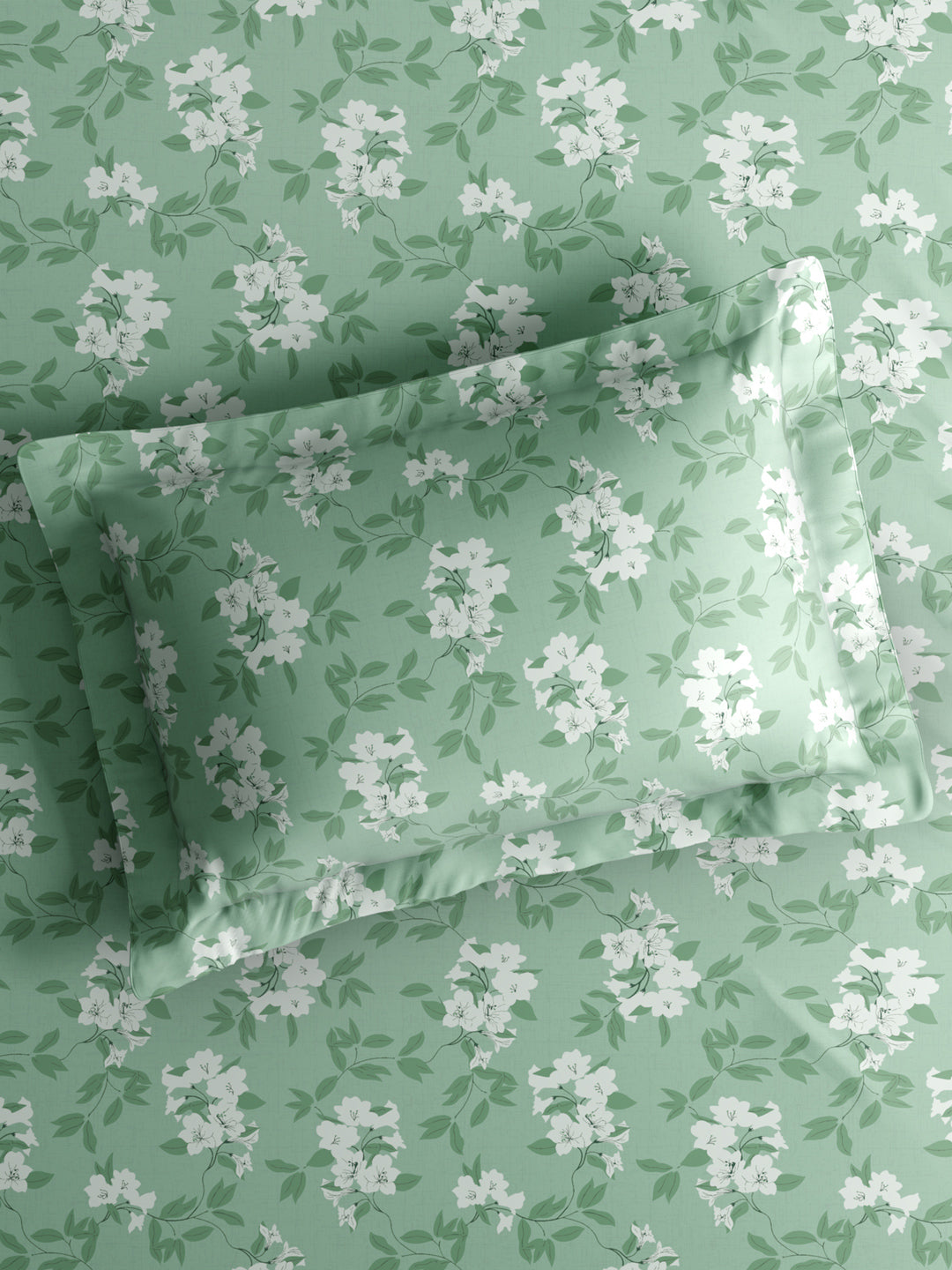 Nature Bouquet 100% Cotton 300 TC King Bedsheet with 2 Pillow Covers | Floral Fragrance Bedsheet Set