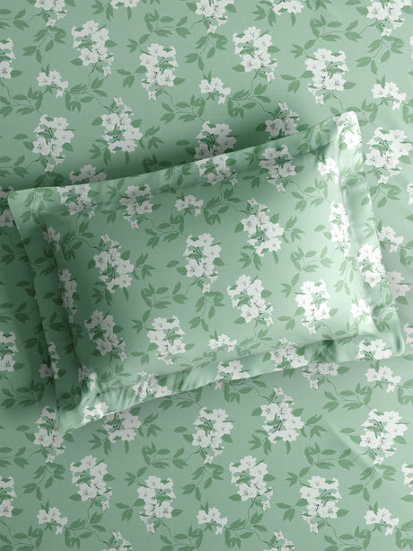 Nature Bouquet 100% Cotton 300 TC King Bedsheet with 2 Pillow Covers | Floral Fragrance Bedsheet Set