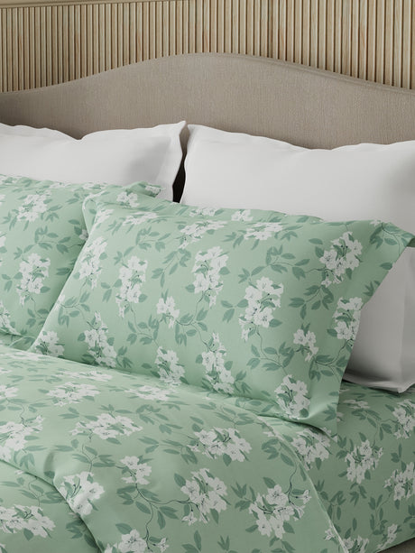 Nature Bouquet 100% Cotton 300 TC King Bedsheet with 2 Pillow Covers | Floral Fragrance Bedsheet Set