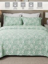 Nature Bouquet 100% Cotton 300 TC King Bedsheet with 2 Pillow Covers | Floral Fragrance Bedsheet Set