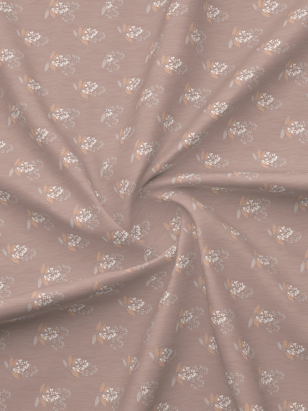 Nature Bouquet Premium 100% Cotton 300 TC Light Purple Floral King Bedsheet with 2 Pillow Covers (Sandalwood Fragrance)