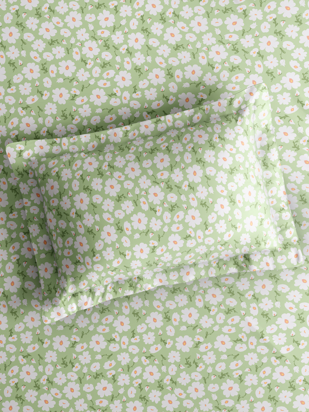 Nature Bouquet 100% Cotton 300 TC King Bedsheet with 2 Pillow Covers | Floral Fragrance Bedsheet Set