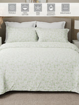 Nature Bouquet 100% Cotton 300 TC King Bedsheet with 2 Pillow Covers | Floral Fragrance Bedsheet Set